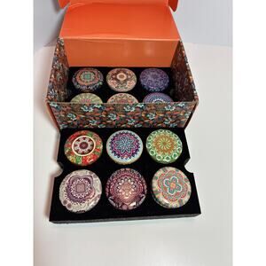 Scented candle duftkerzen set of 12 votives in lovely metal lidded pots New